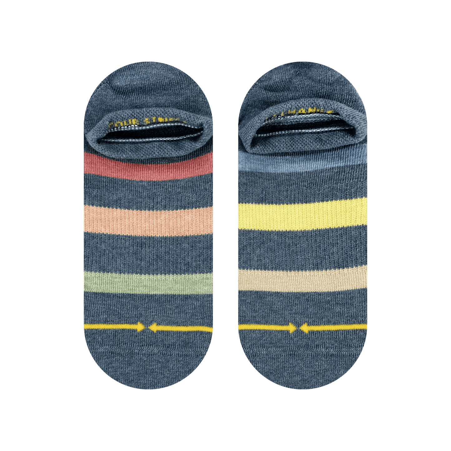 Pencil Stripe Plant Dye No Show Socks 2-Pack