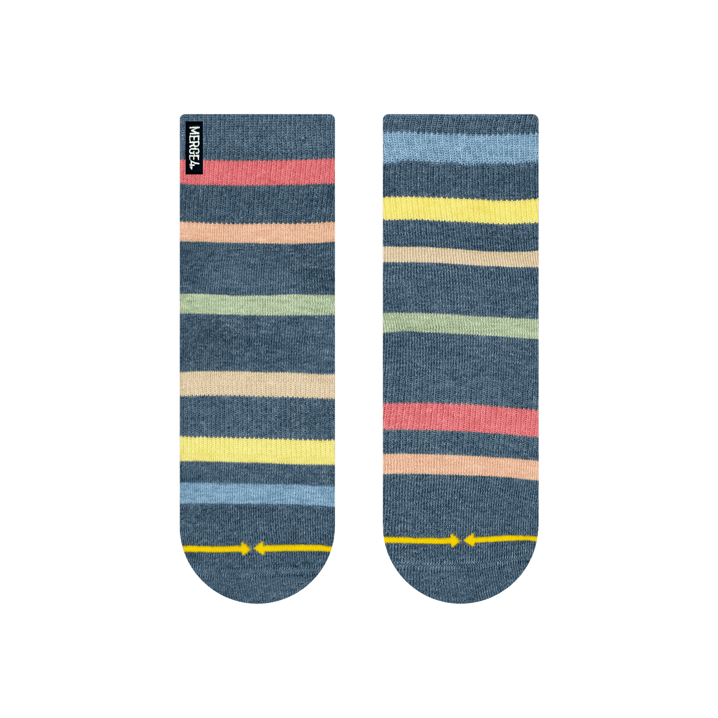 Rhythm Stripe Plant Dye Quarter Crew Socks