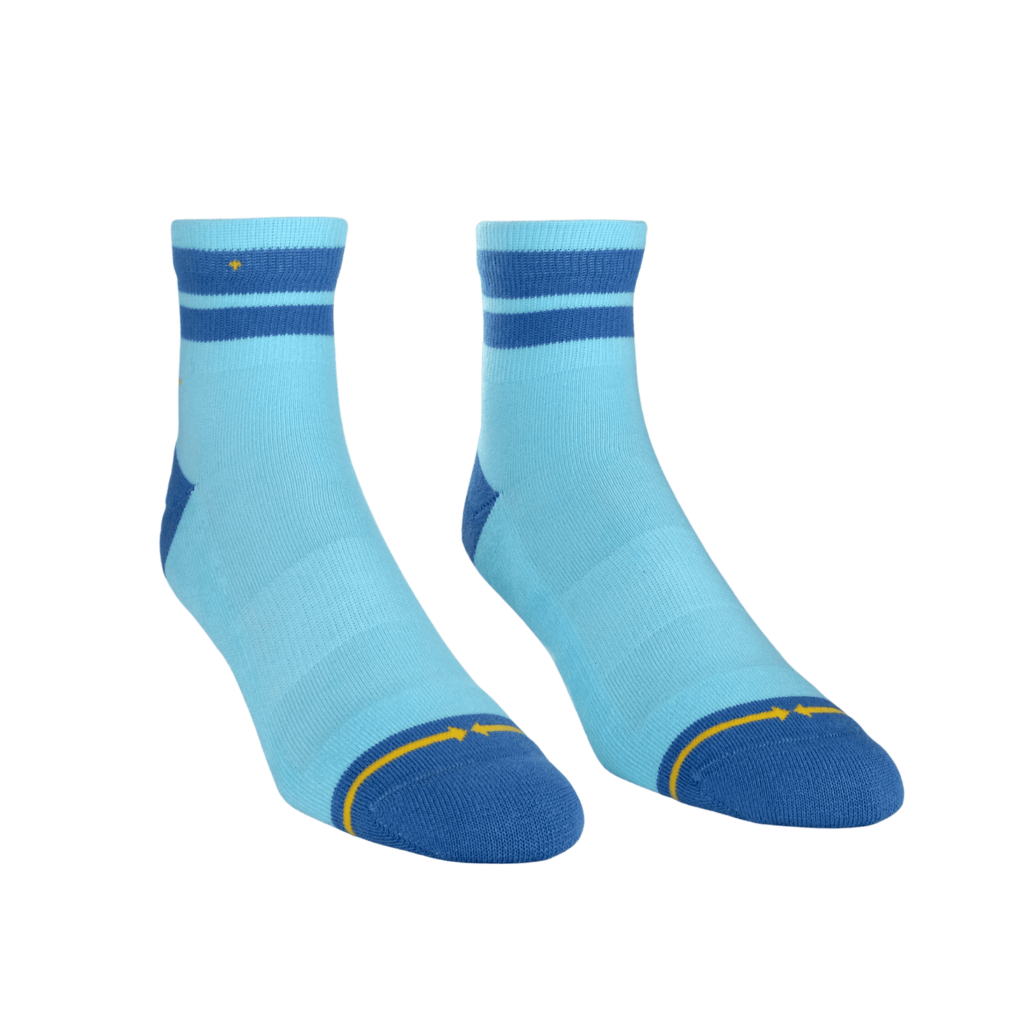 Organic Cotton Sky/Blue Quarter Crew Socks