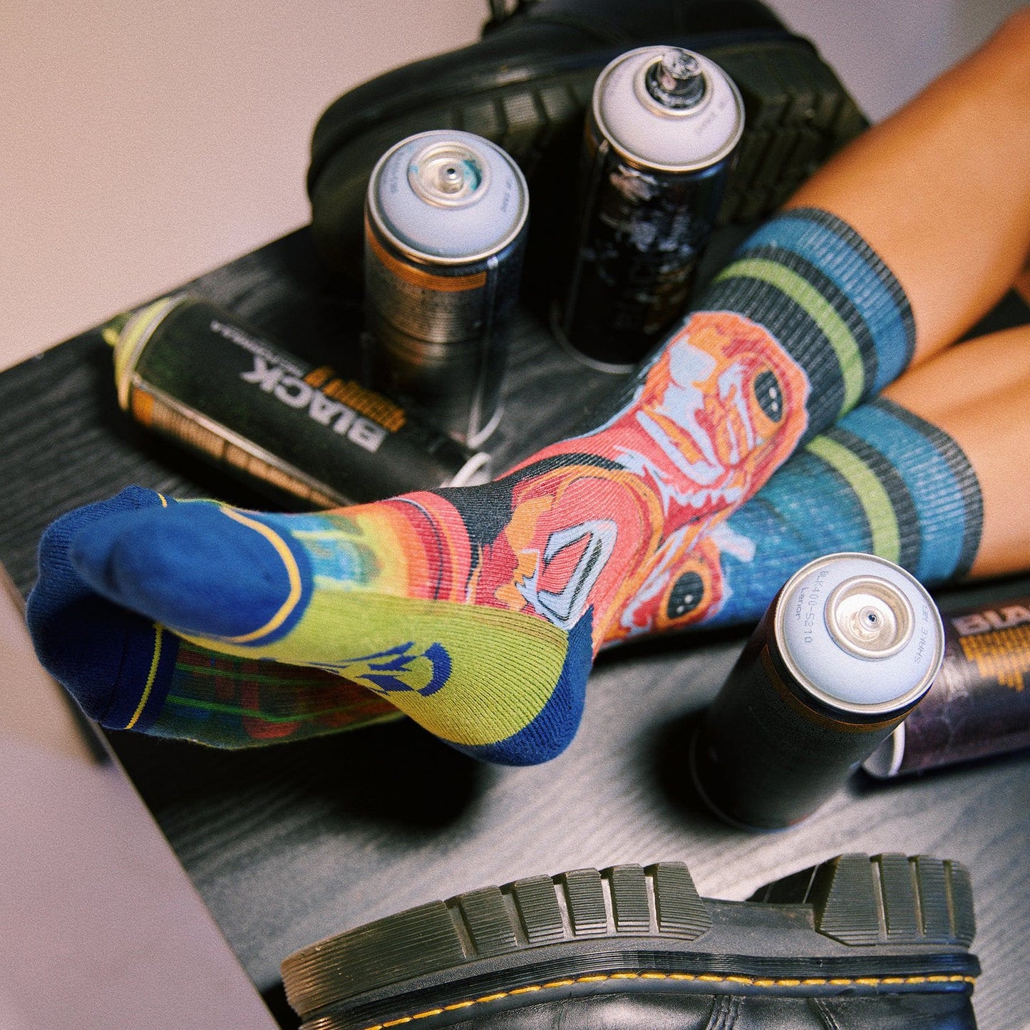 Taylor Reinhold Gorilla Graffiti Crew Socks