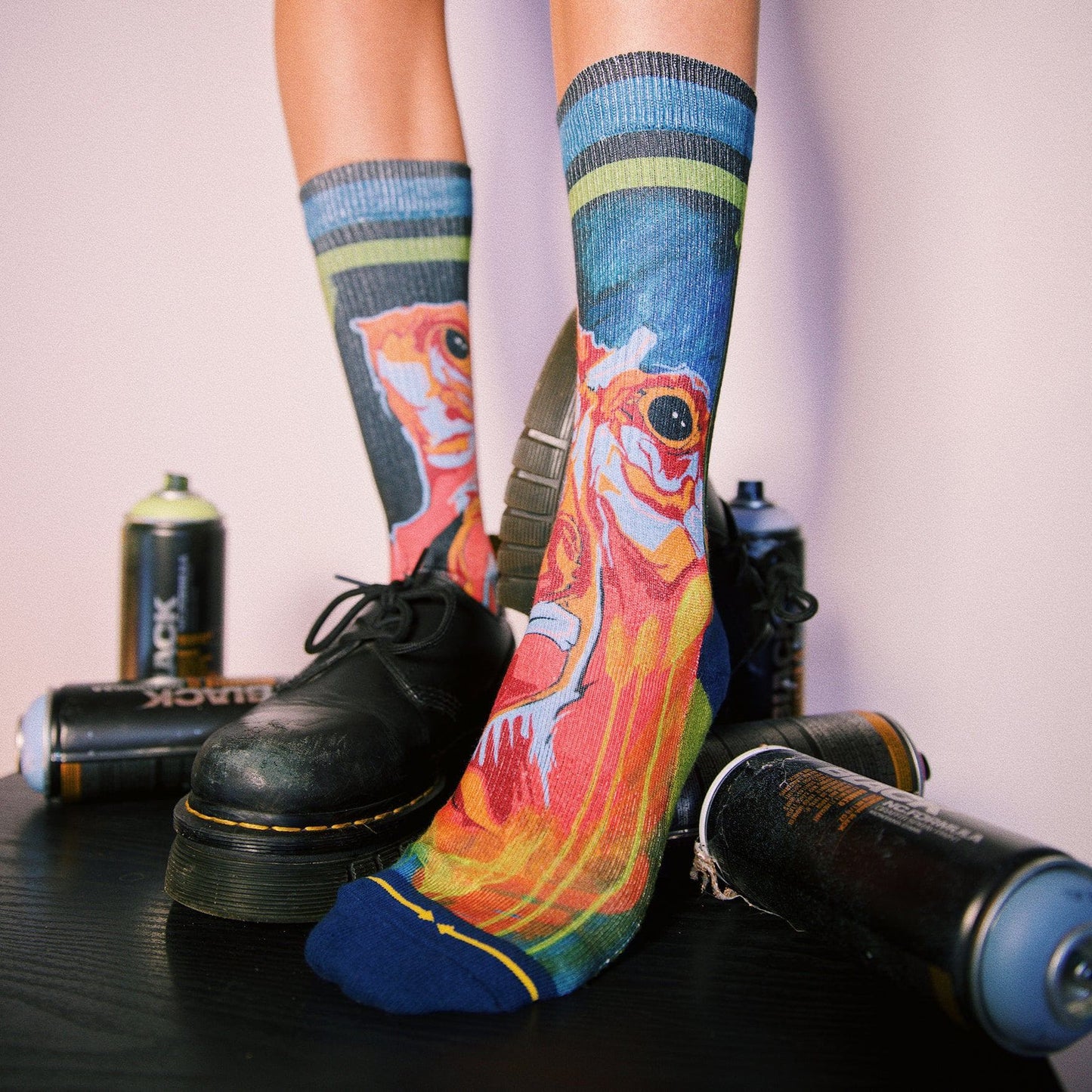 Taylor Reinhold Gorilla Graffiti Crew Socks