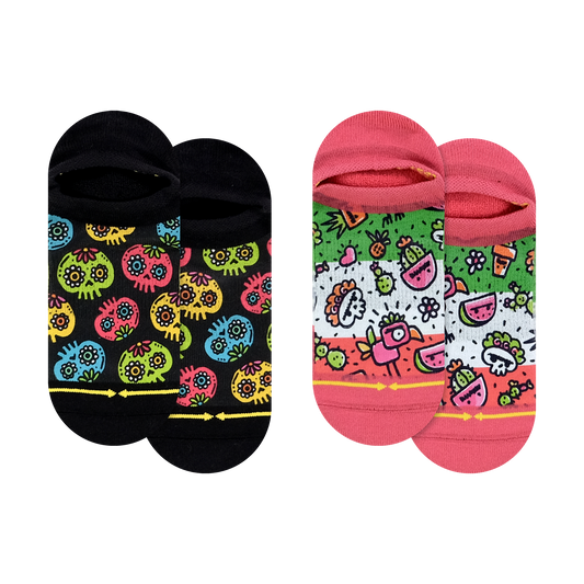 Walmazan No Show Socks 2-Pack