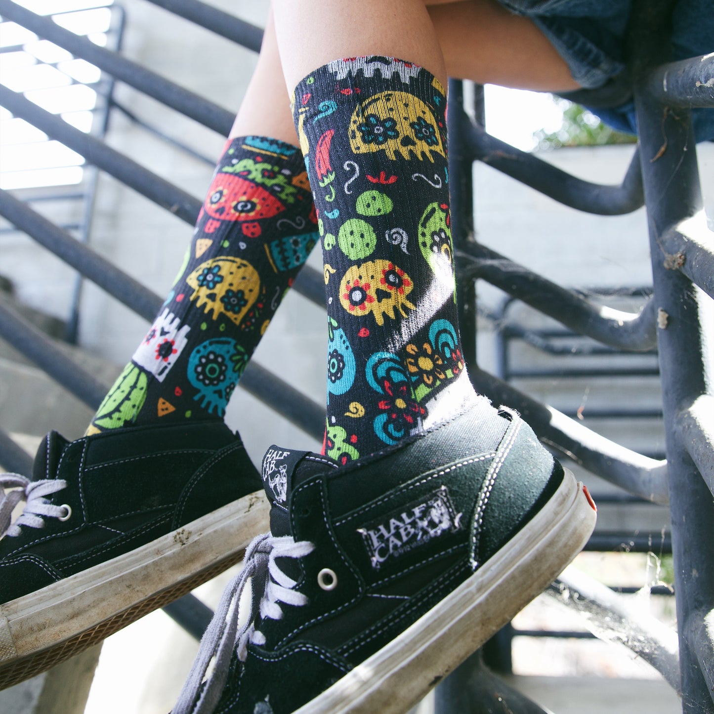 Walmazan Sugar Skulls Mini Crew Socks
