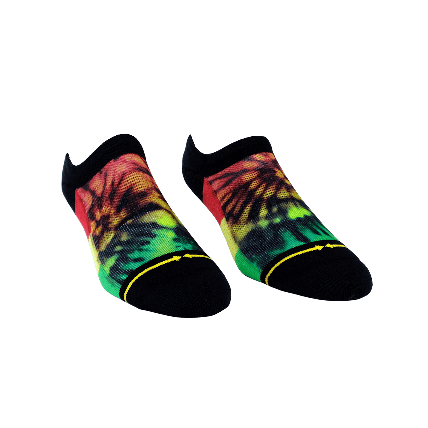 Rasta Tie Dye No Show Socks
