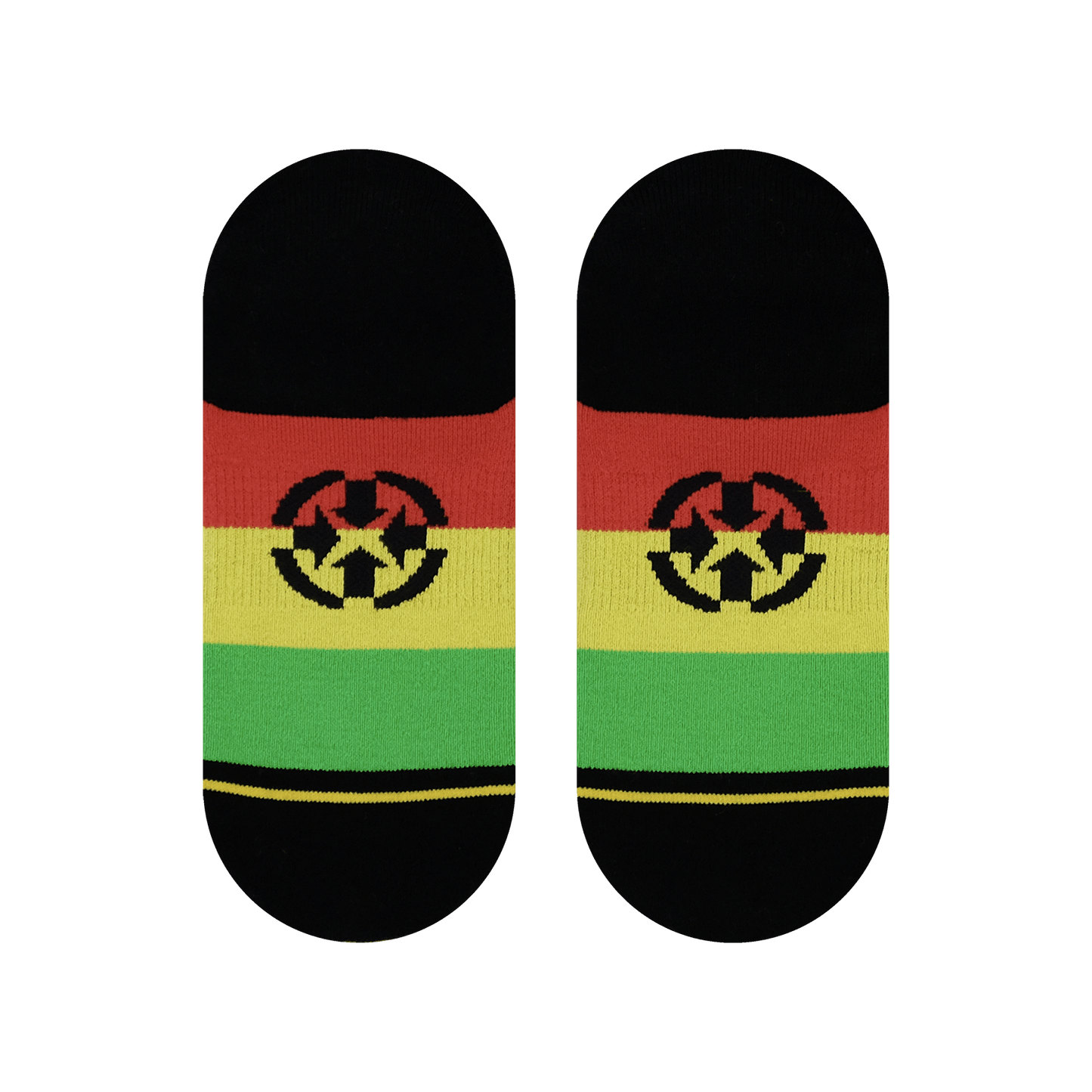 Rasta Tie Dye No Show Socks