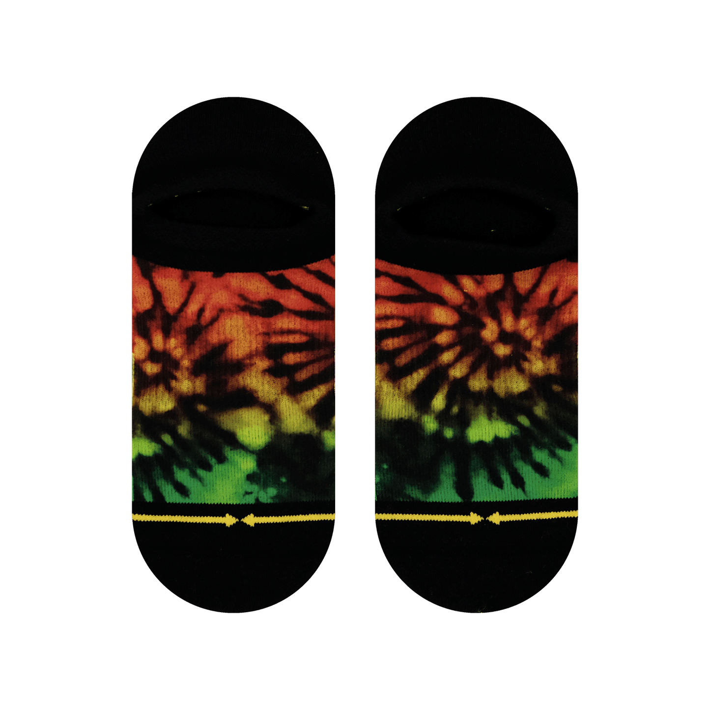 Rasta Tie Dye No Show Socks