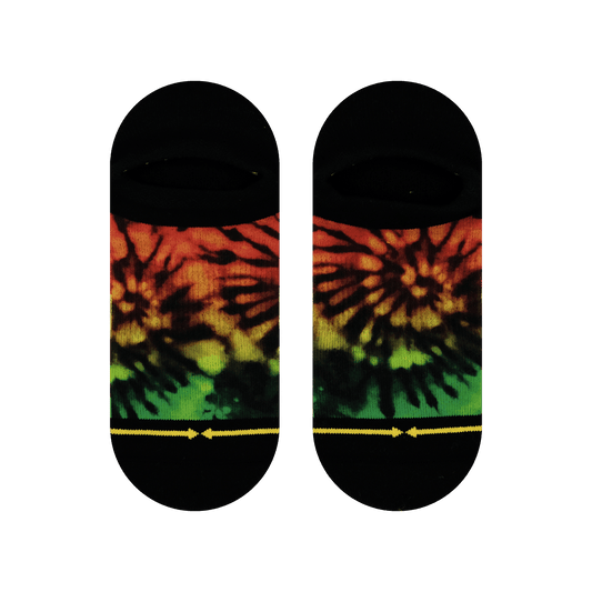 Rasta Tie Dye No Show Socks