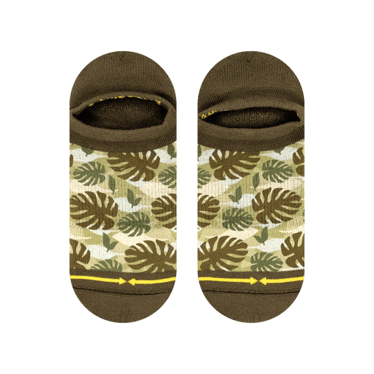 Maia Negre Camo No Show Socks