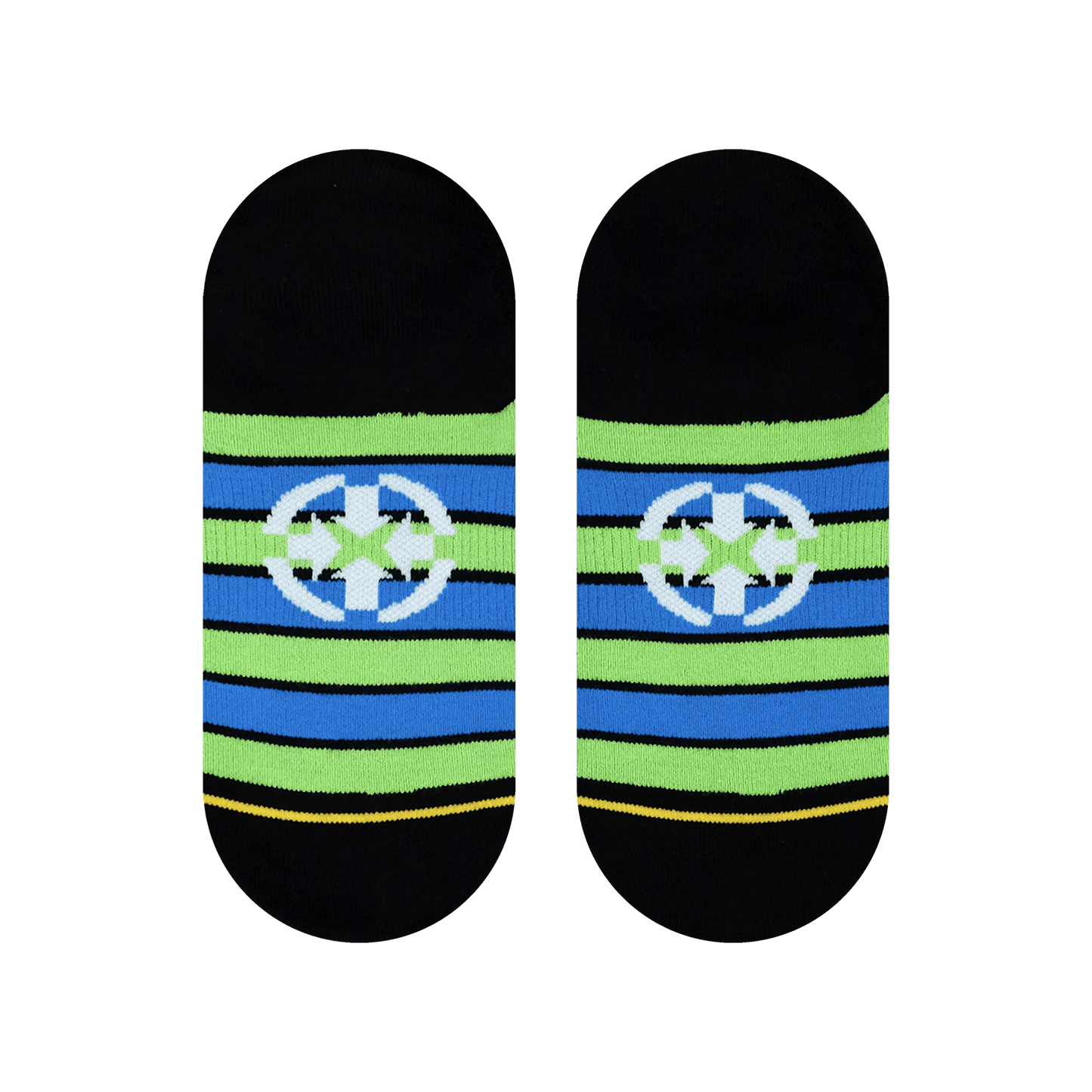 Slidertown The Harbor Stripe Sunset No Show Socks