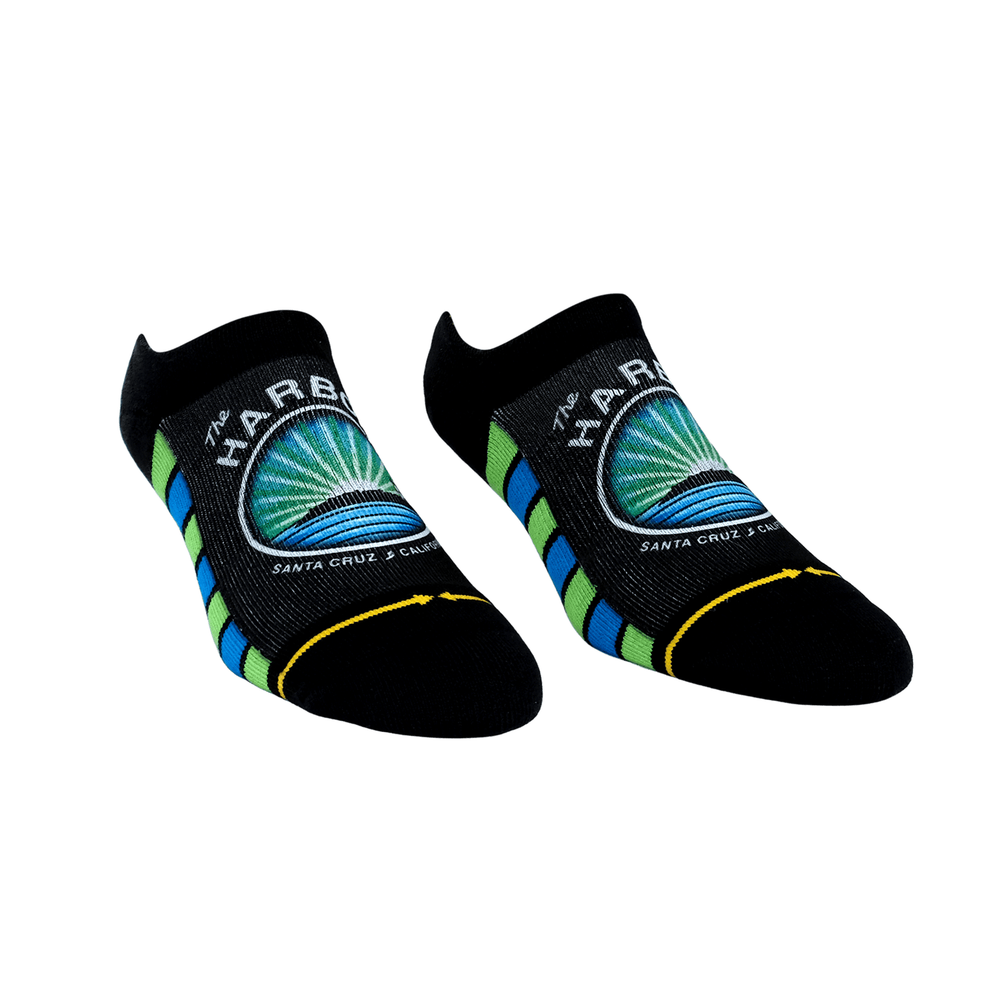 Slidertown The Harbor Stripe Sunset No Show Socks
