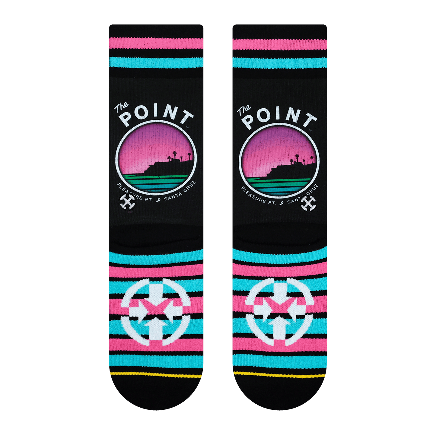 Slidertown The Point Pinkburst Crew Sock