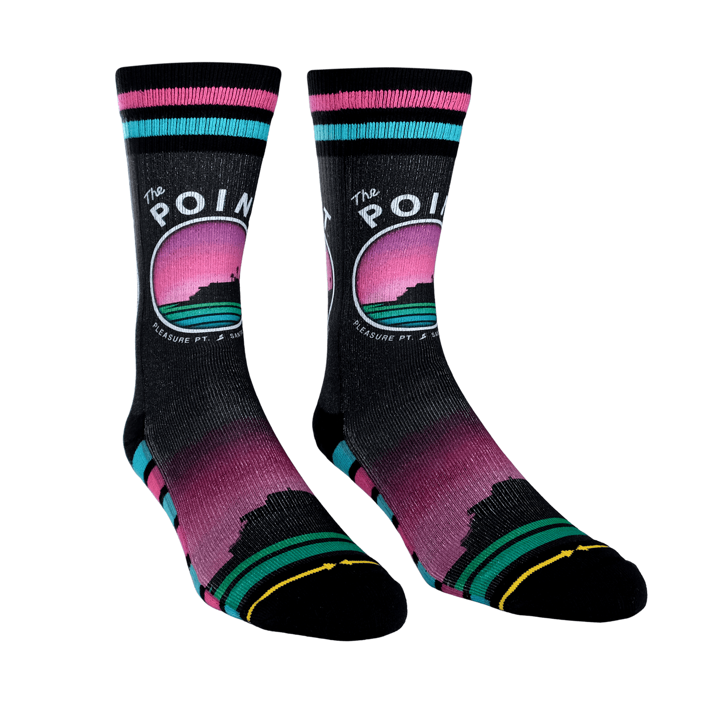 Slidertown The Point Pinkburst Crew Sock