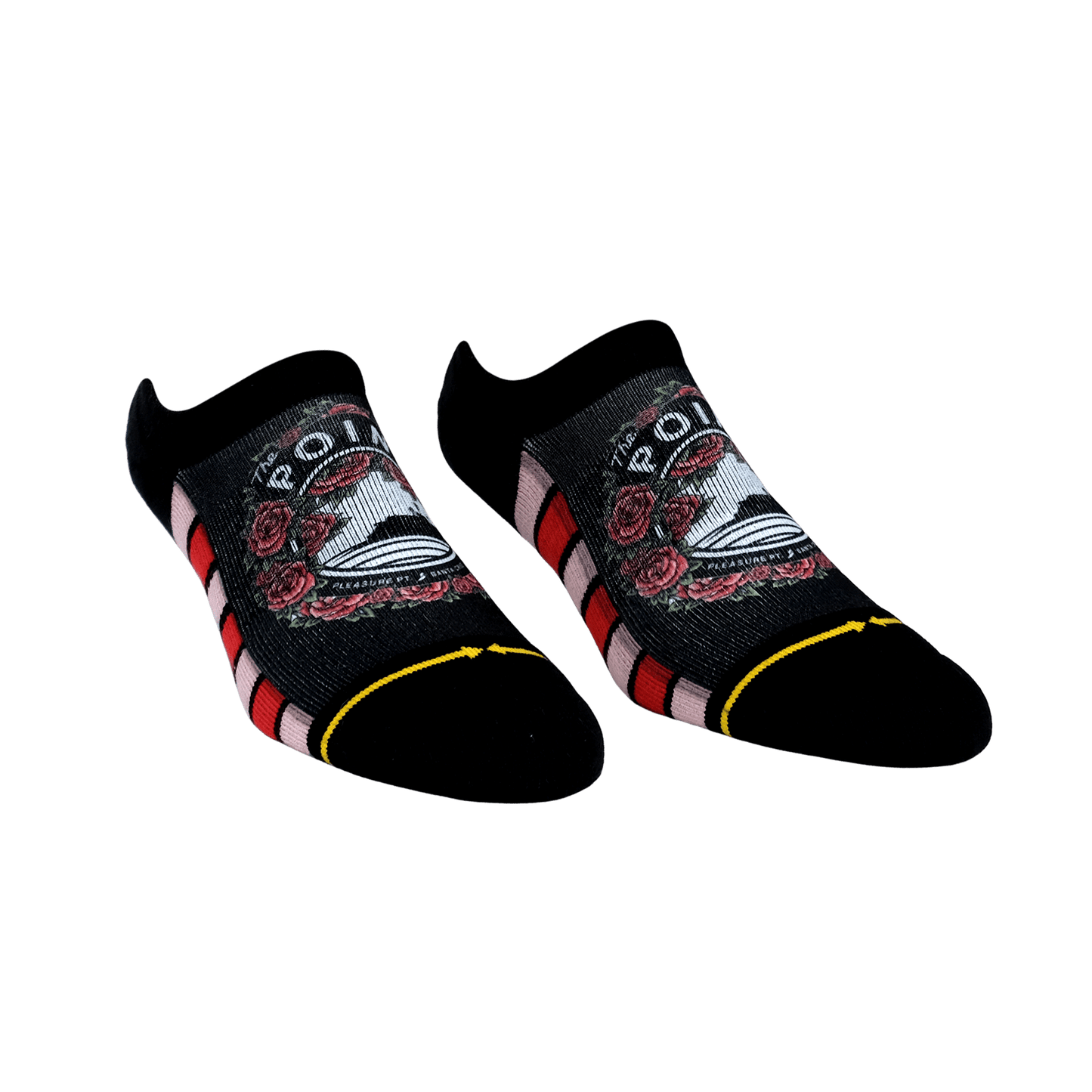 Slidertown The Point Red Roses No Show Sock