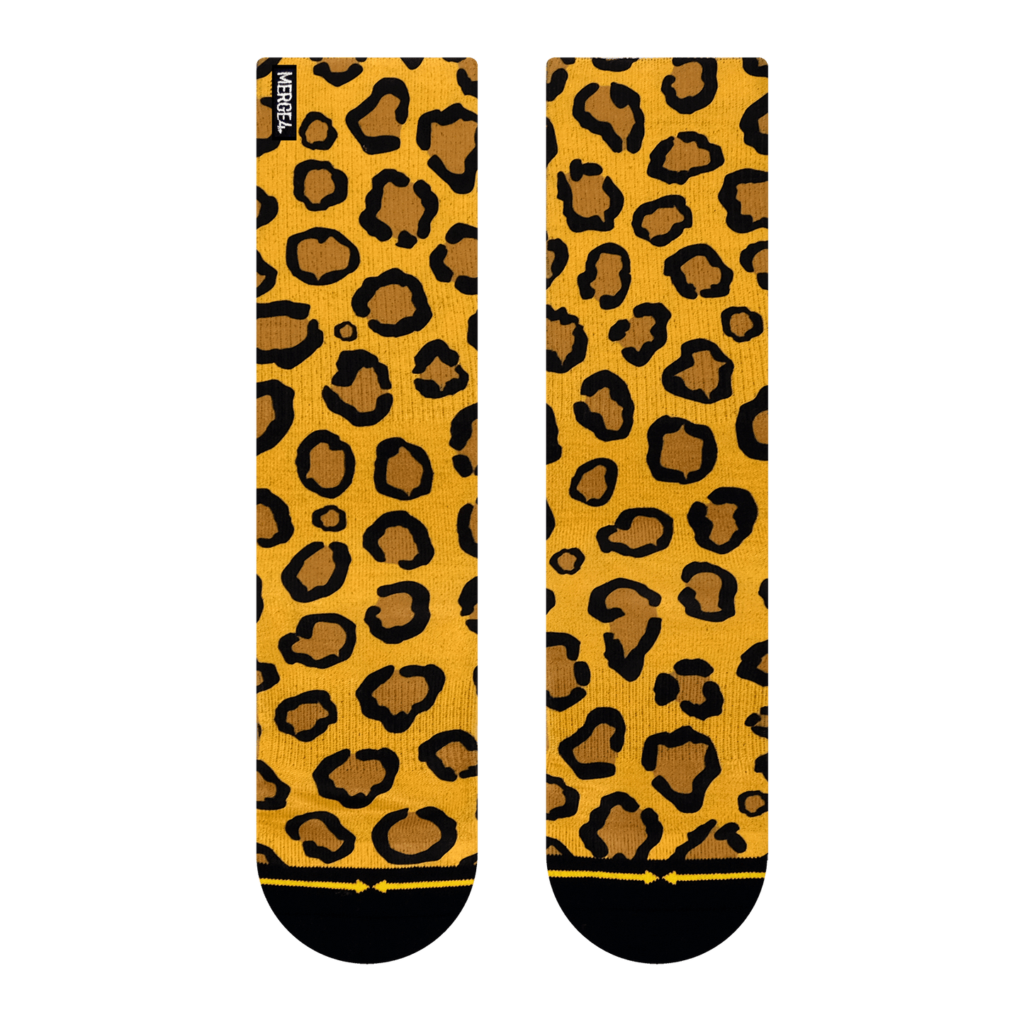 Leopard Print Jungle Cat Crew Socks