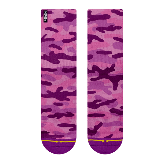 Pink Camo Crew Sock