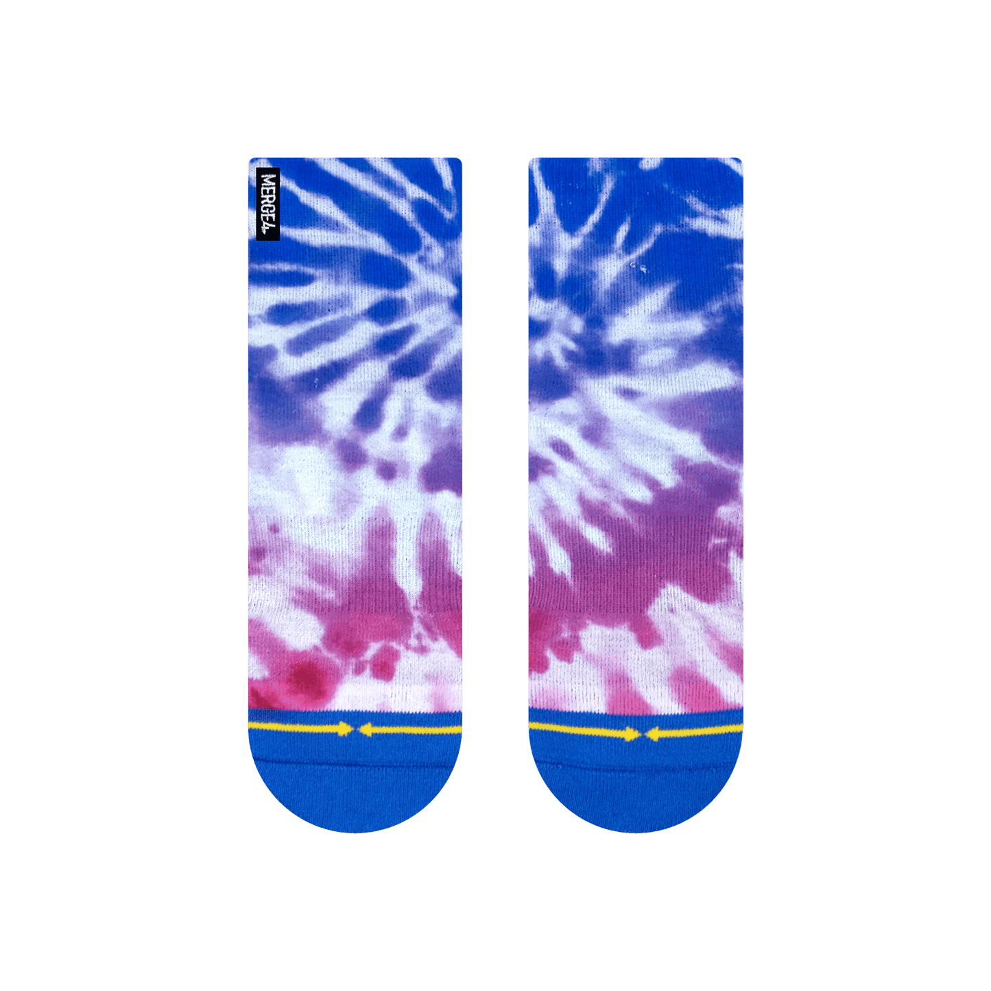 Purple Tie Dye Quarter Crew Socks