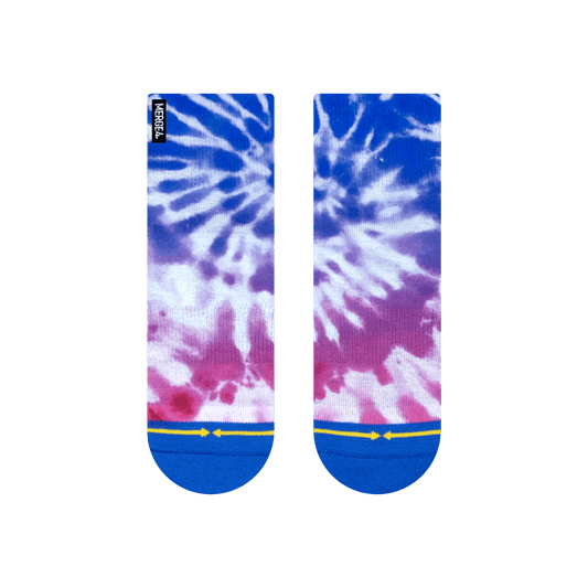 Purple Tie Dye Quarter Crew Socks