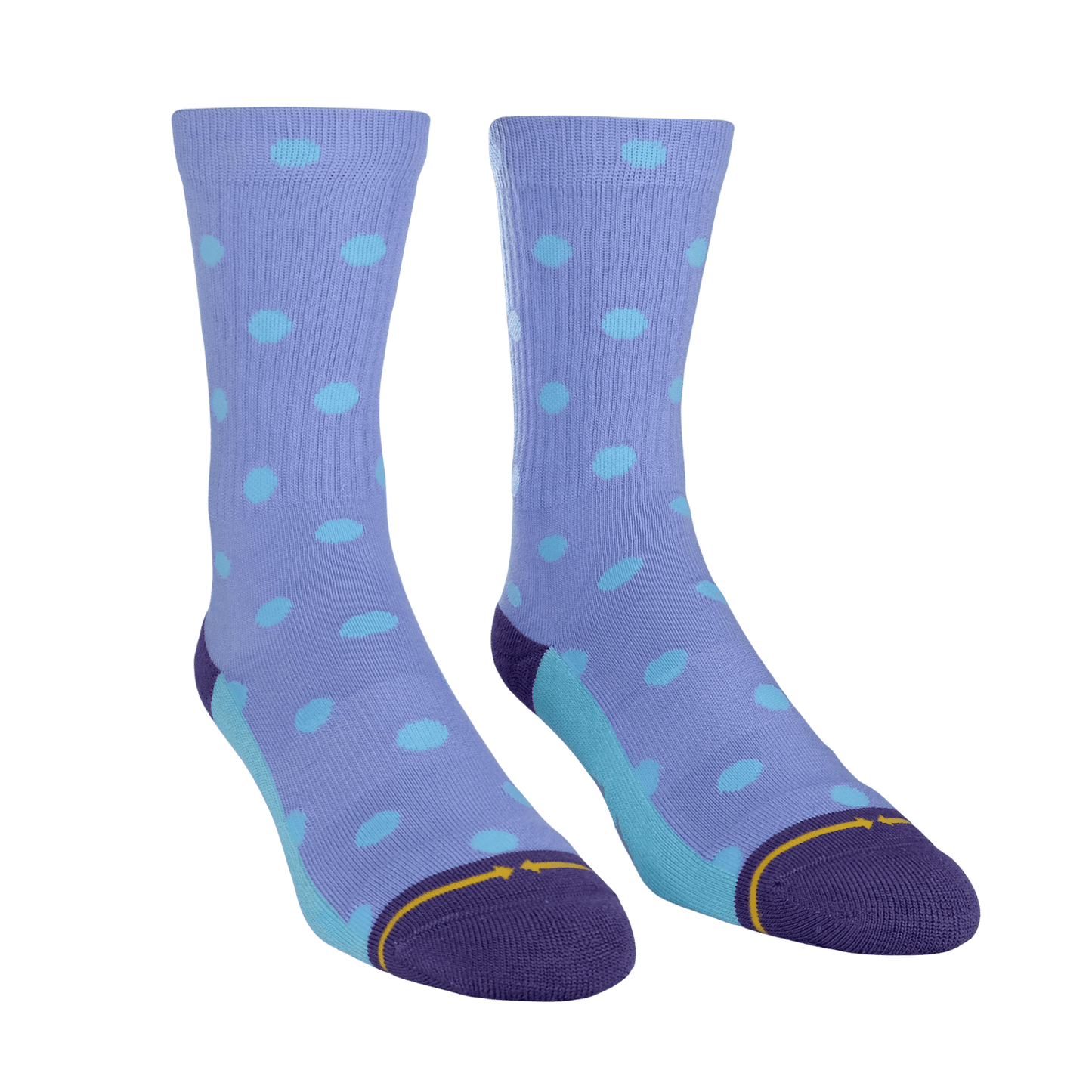 Bamboo Blend Periwinkle Polka Dot Crew Socks - by Spidey DeMontrond