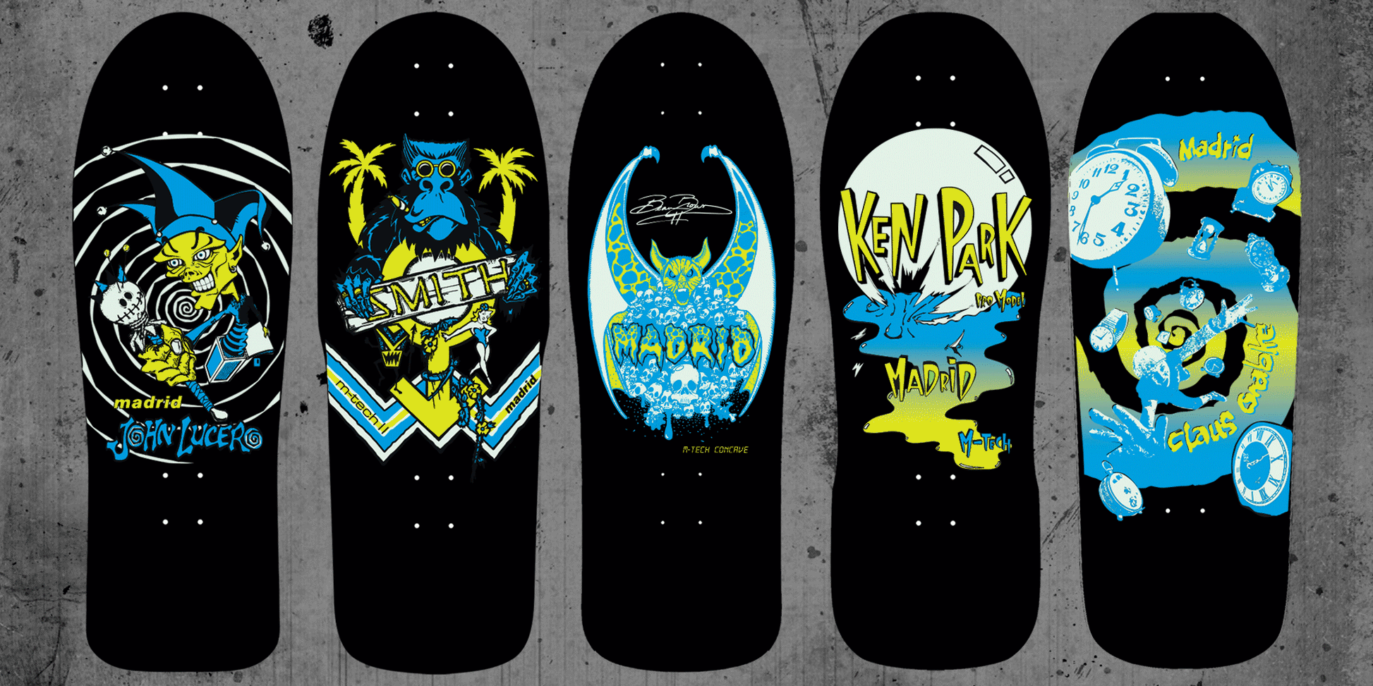 Madrid Claus Grabke Time Warp LTD Glow In The Dark 10.75" Skateboard Deck - Bow Shock Marketplace
