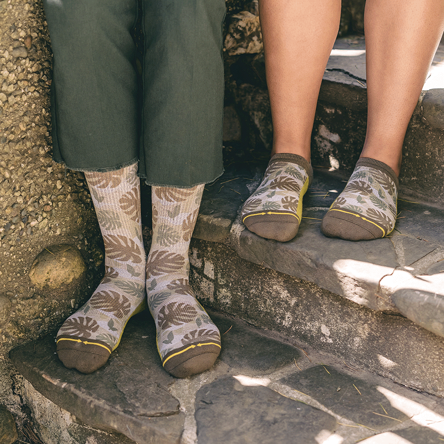 Maia Negre Camo No Show Socks