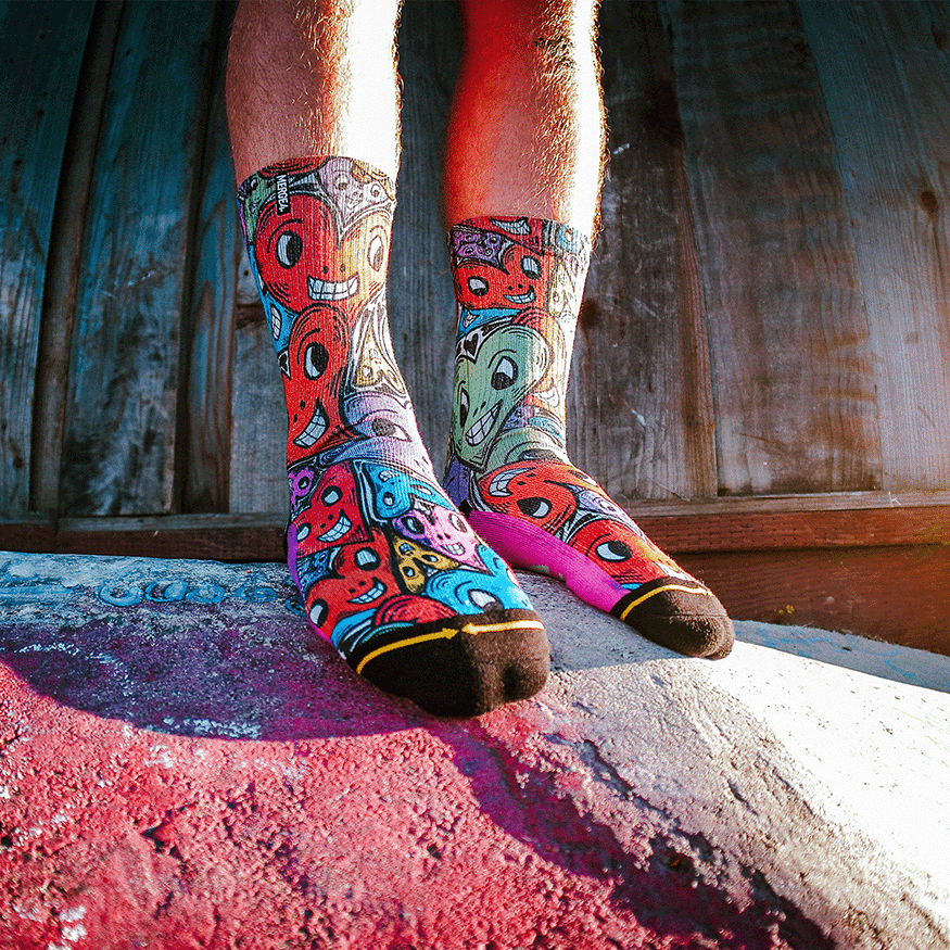 Adam Keely Hearts Crew Socks