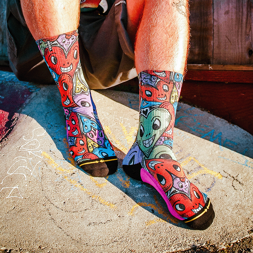 Adam Keely Hearts Crew Socks