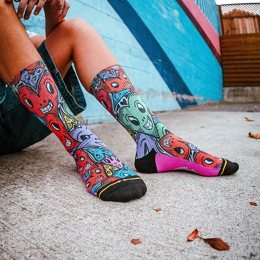 Adam Keely Hearts Crew Socks