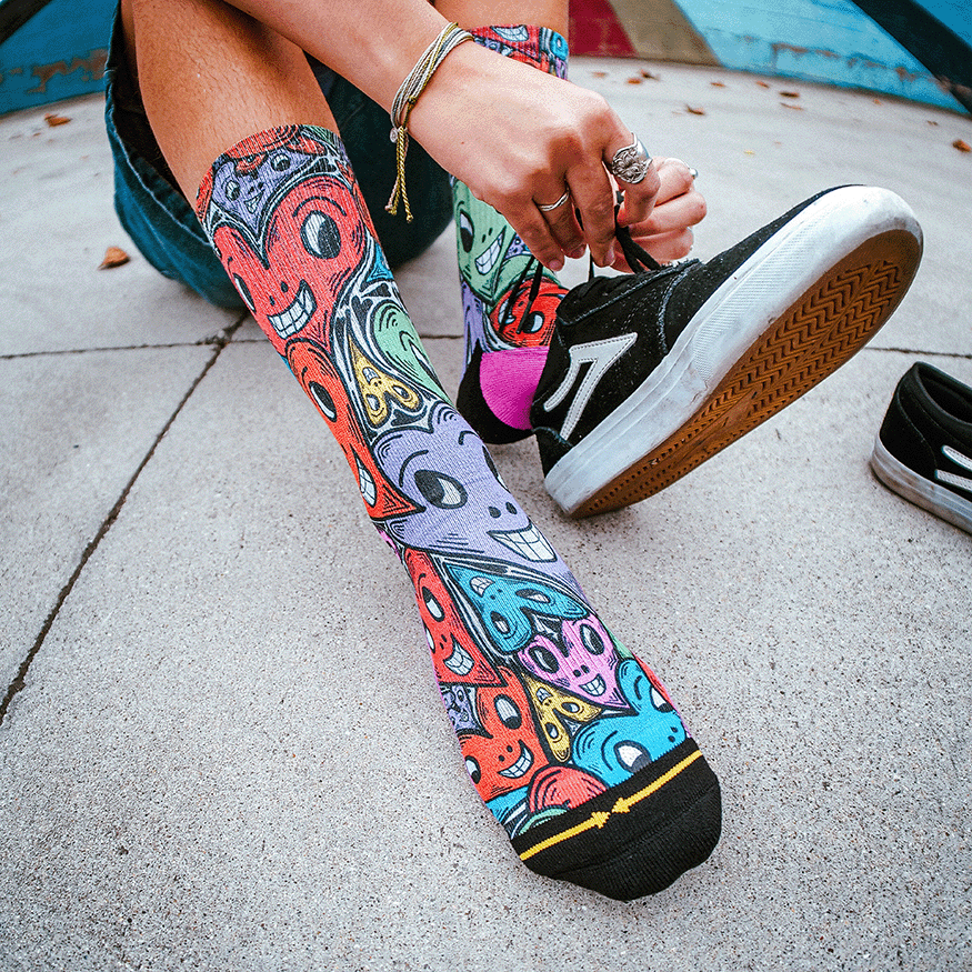 Adam Keely Hearts Crew Socks