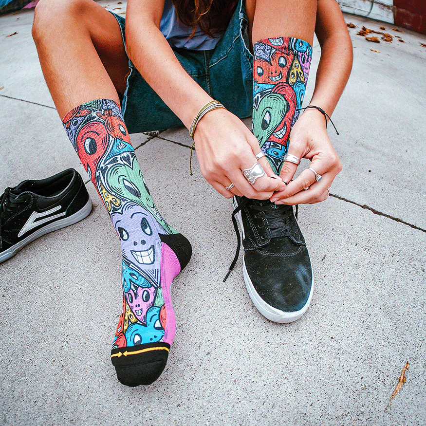 Adam Keely Hearts Crew Socks