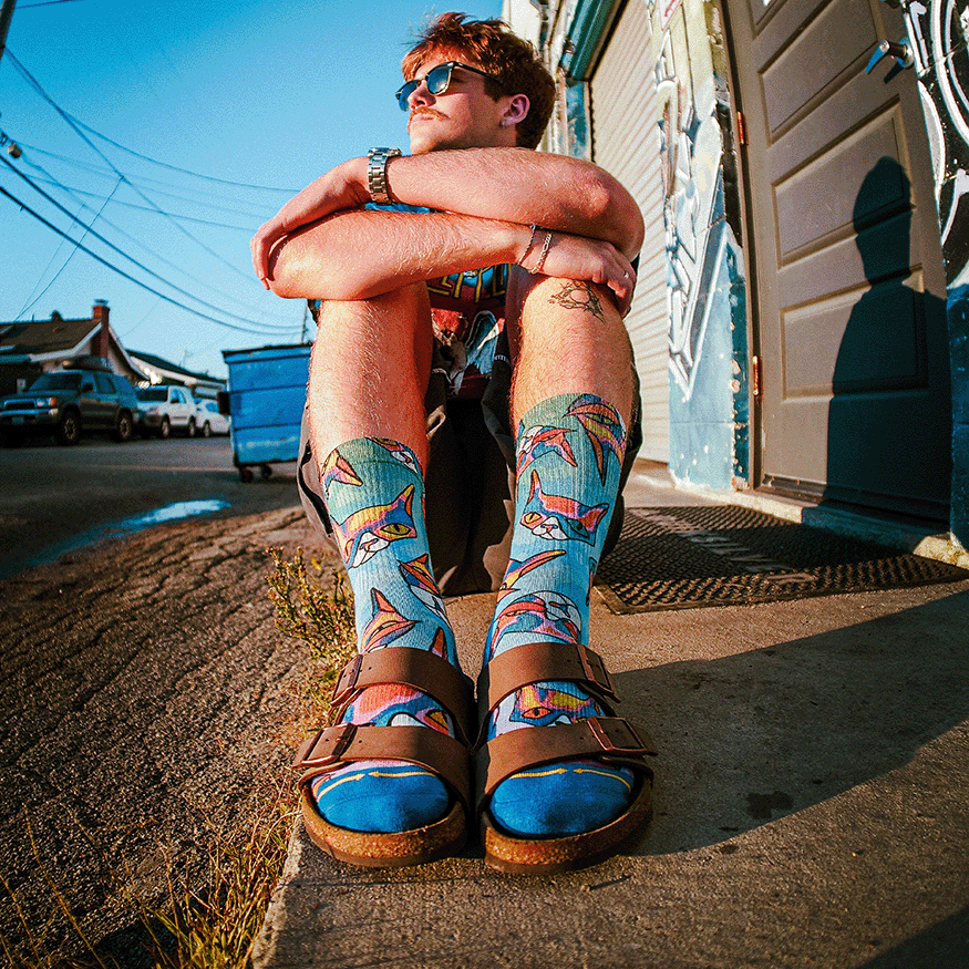 Disco Kitty Crew Socks
