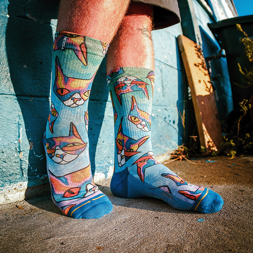 Disco Kitty Crew Socks