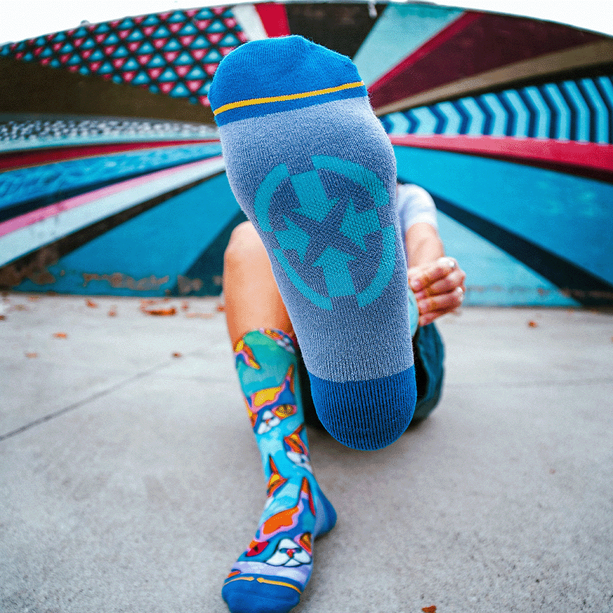 Disco Kitty Crew Socks