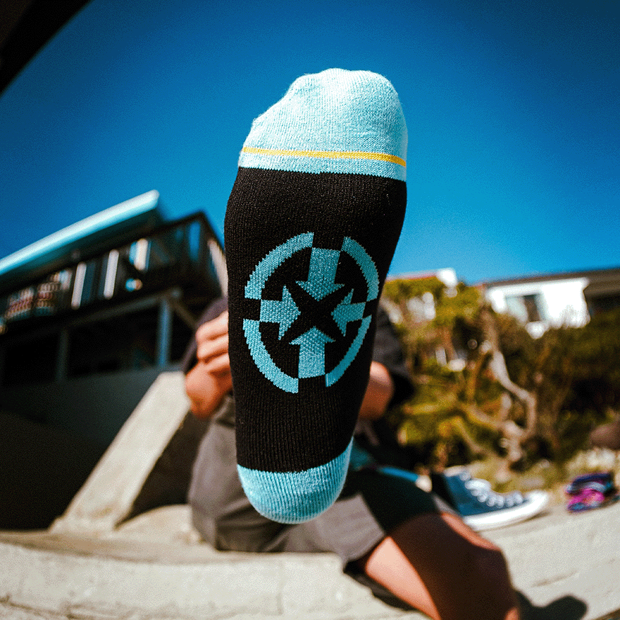 Barrio Crab Crew Socks with Art by Max Ehrman