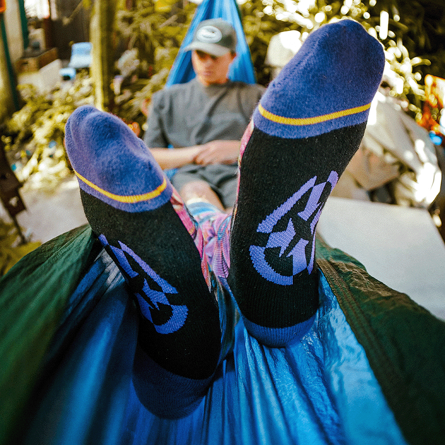 Flower Crew Socks with Art by Max Ehrman