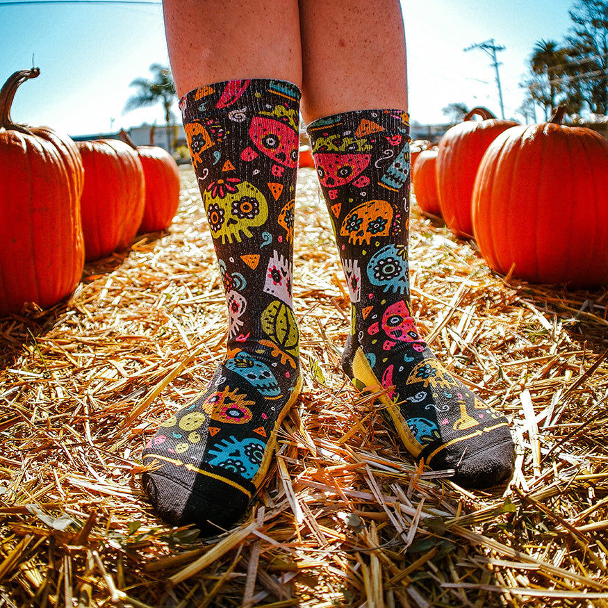 Walmazan Sugar Skulls Mini Crew Socks
