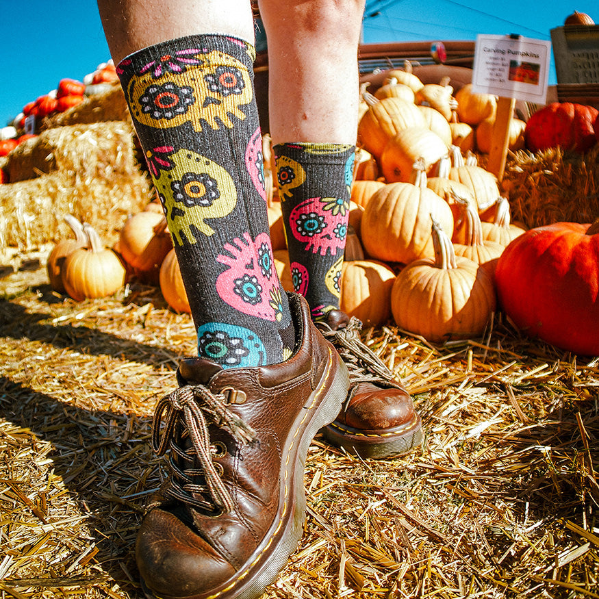 Walmazan Sugar Skulls Crew Socks
