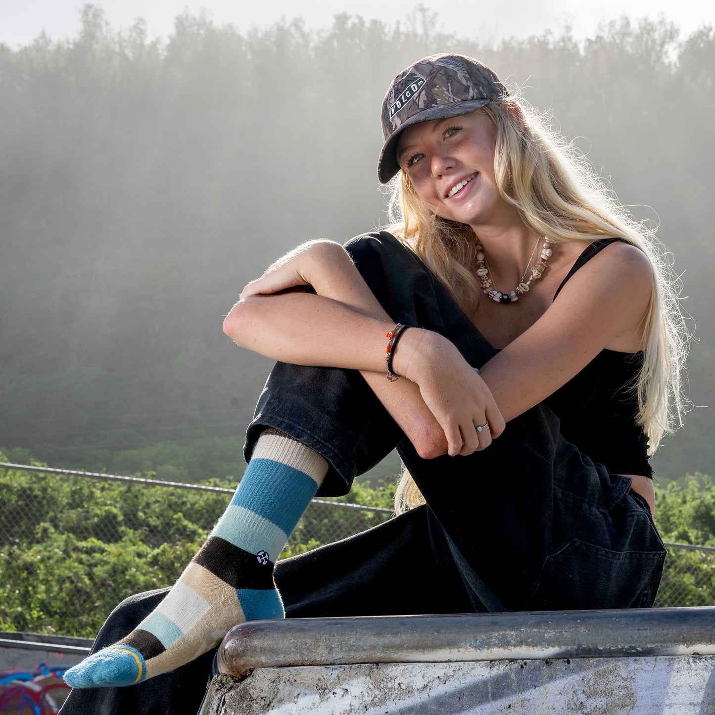 Spidey Seashore Bamboo Stripes Crew Socks