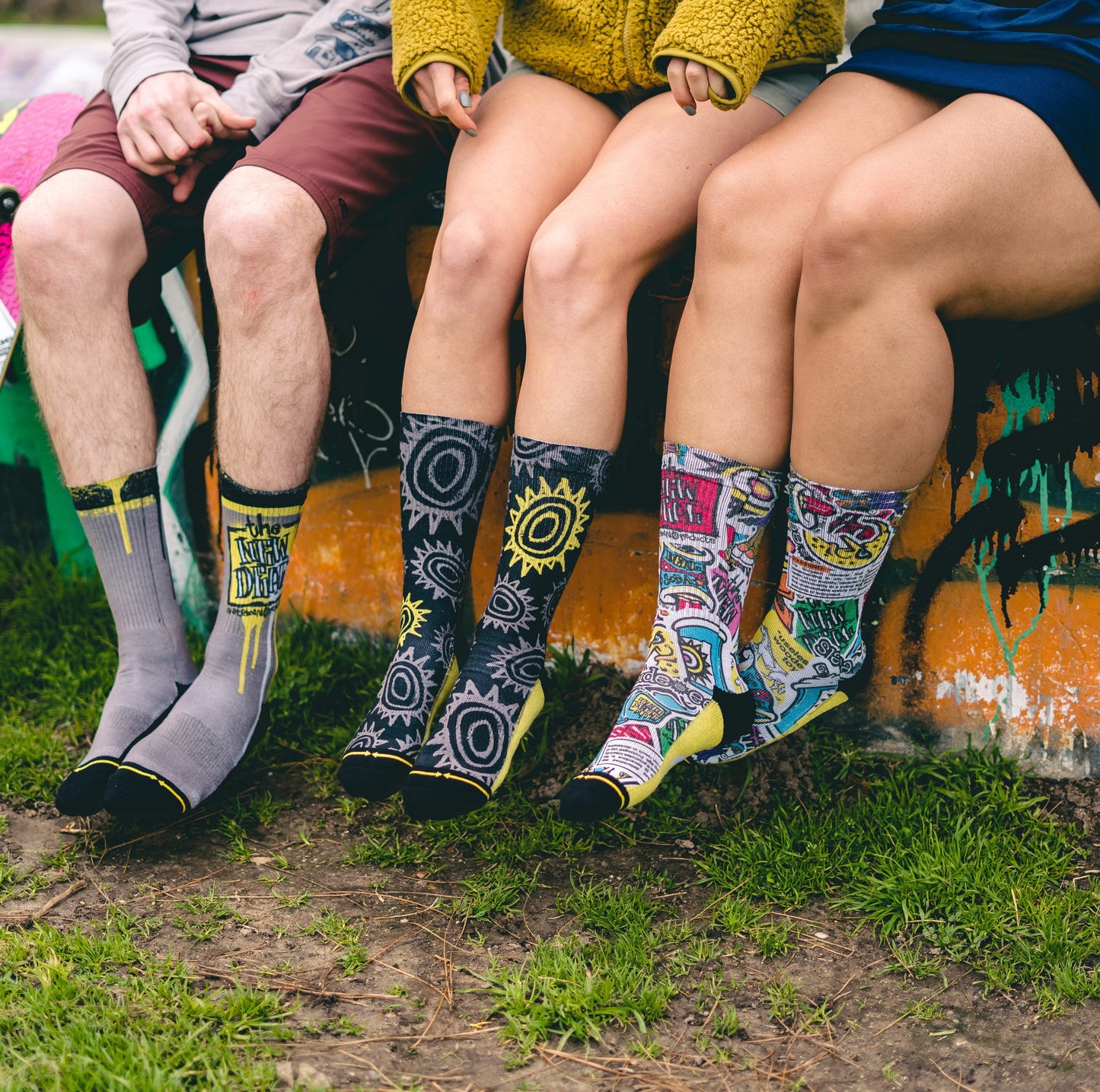 New Deal Napkin Logo Crew Socks
