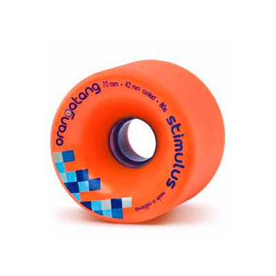 Orangatang Stimulus Longboard Wheels 70mm 80a - Orange (Set of 4) - Bow Shock Marketplace