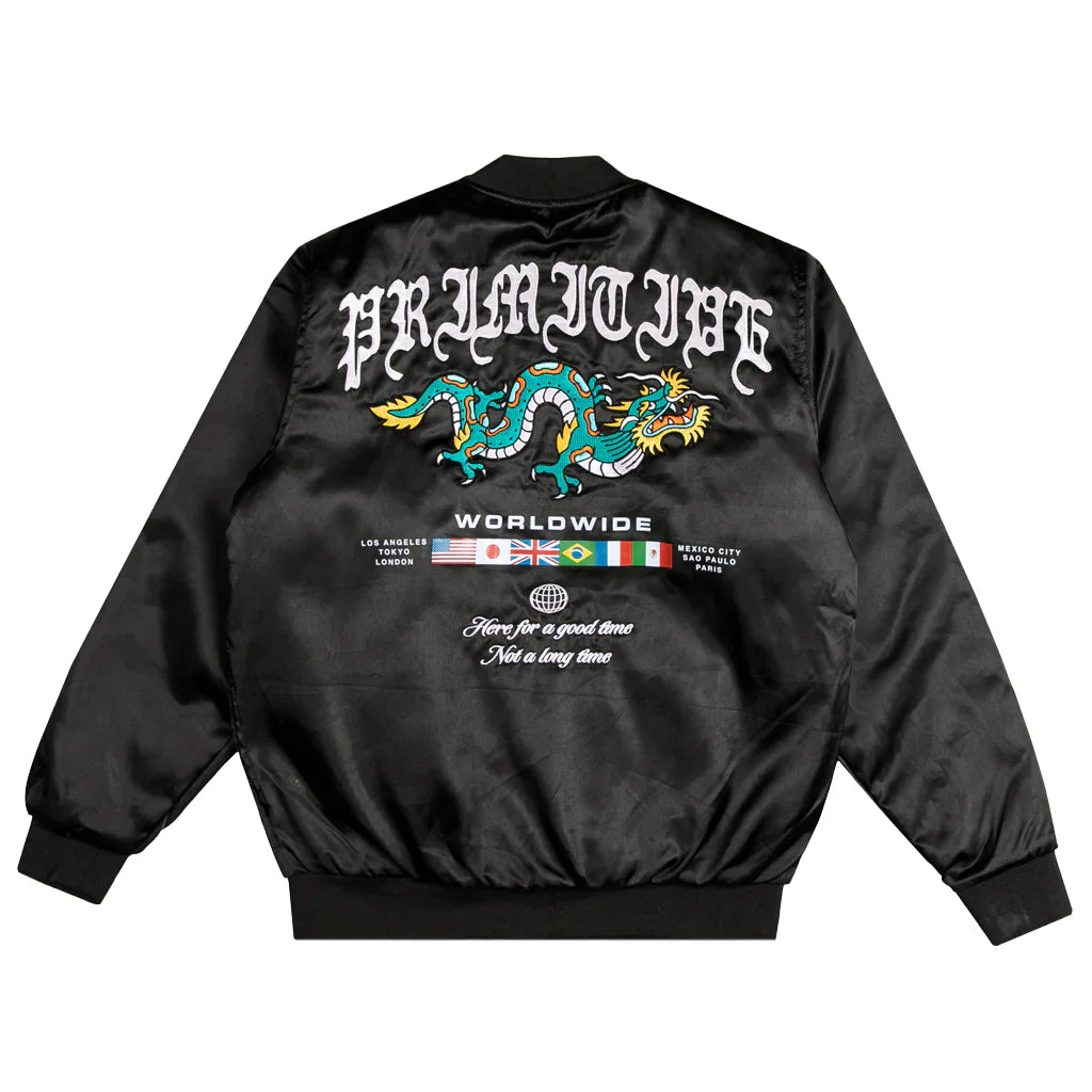 Primitive Capital Black Bomber Jacket