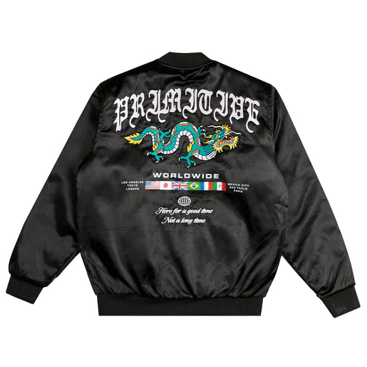 Primitive Capital Black Bomber Jacket