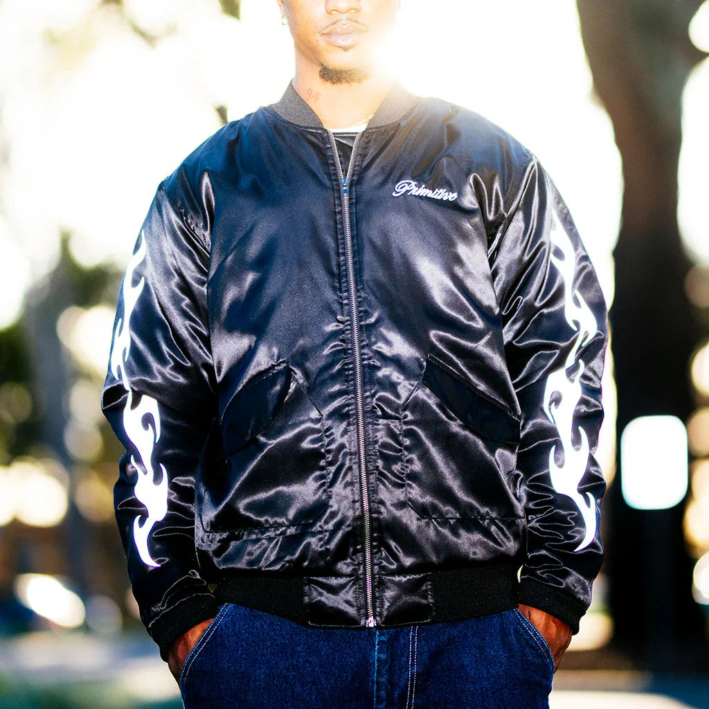 Primitive Capital Black Bomber Jacket