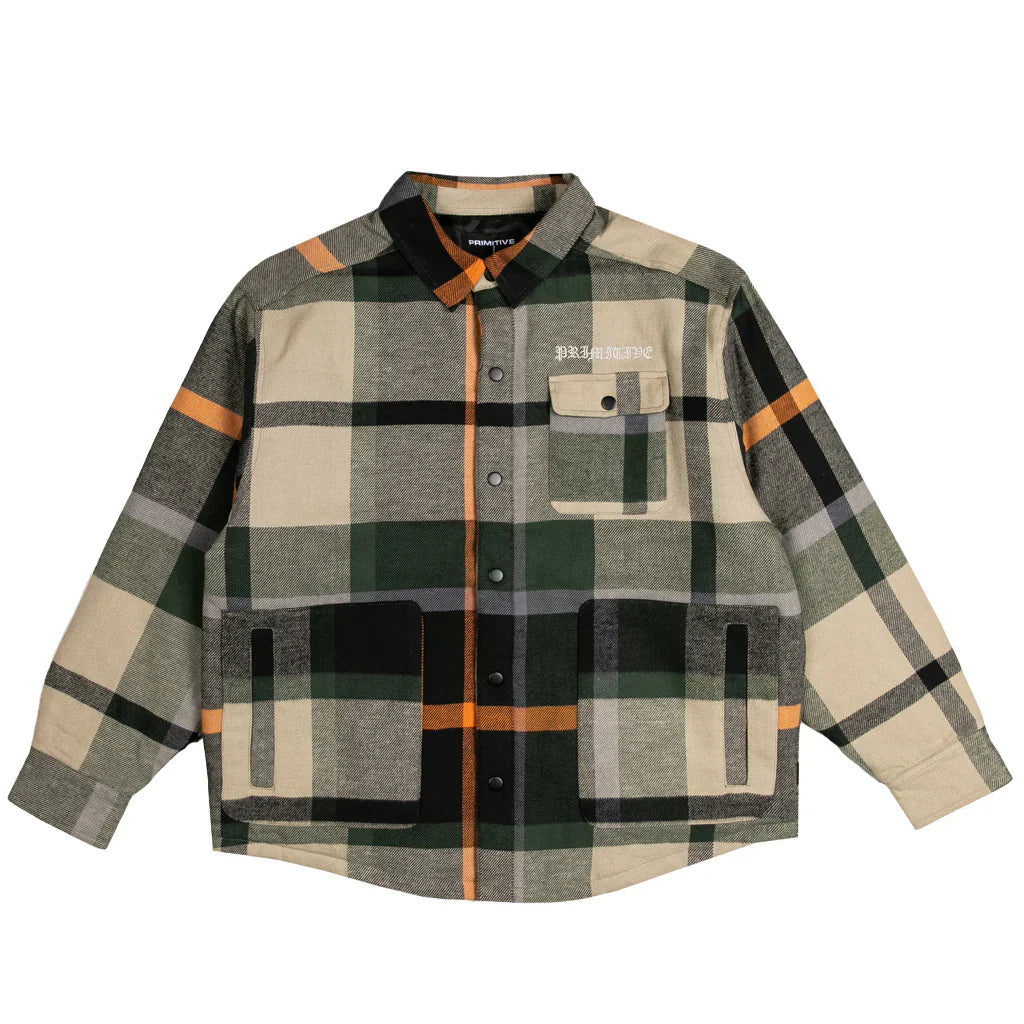 Primitive Circuit Flannel Khaki Jacket