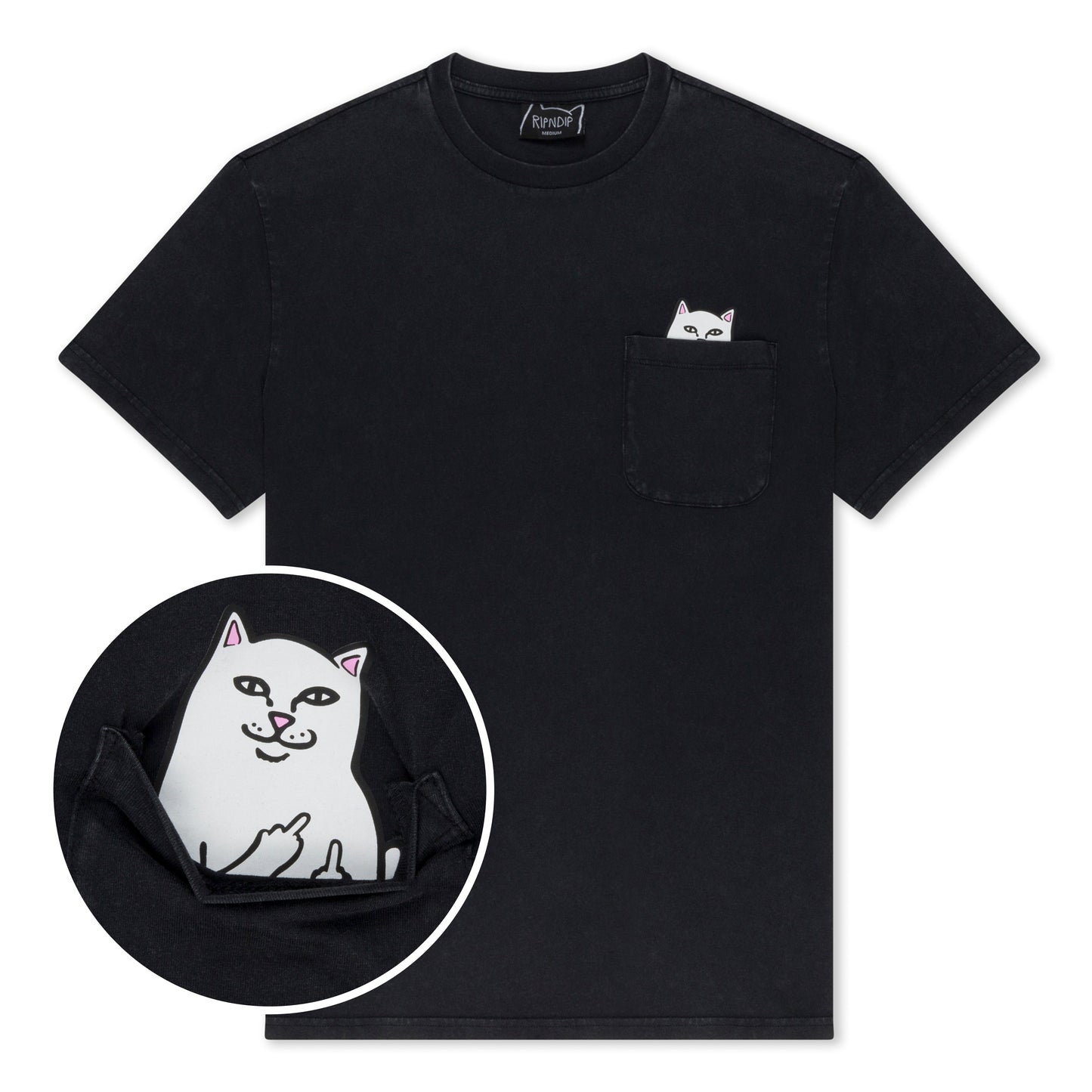 Lord Nermal Pocket tee (Black Mineral Wash)