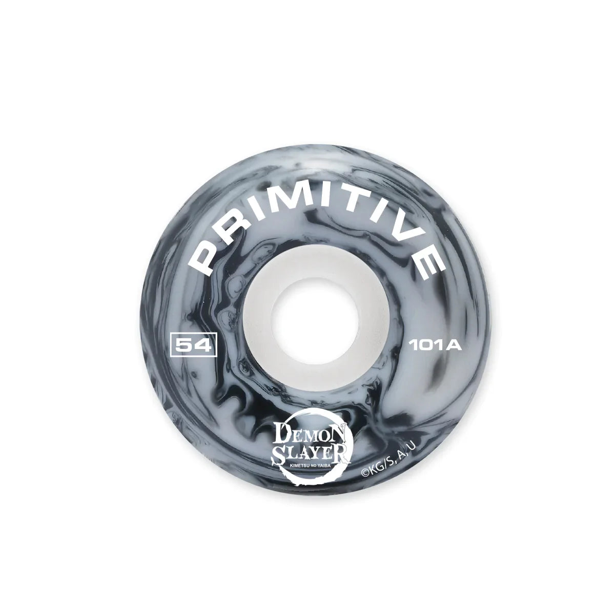 Primitive x Demon Slayer Skateboard Wheels 54mm 101a - Black/Grey (Set of 4) - Bow Shock Marketplace