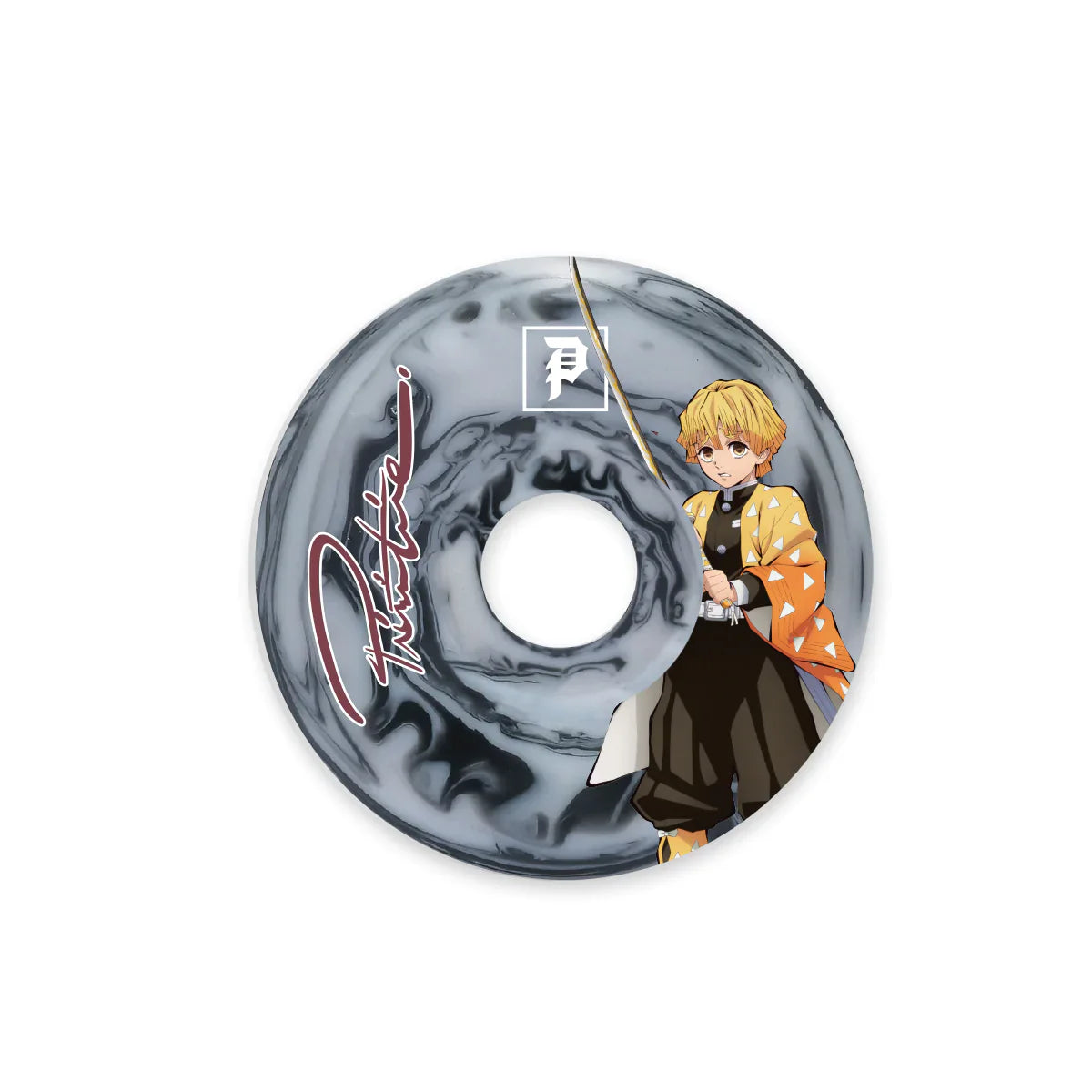 Primitive x Demon Slayer Skateboard Wheels 54mm 101a - Black/Grey (Set of 4) - Bow Shock Marketplace