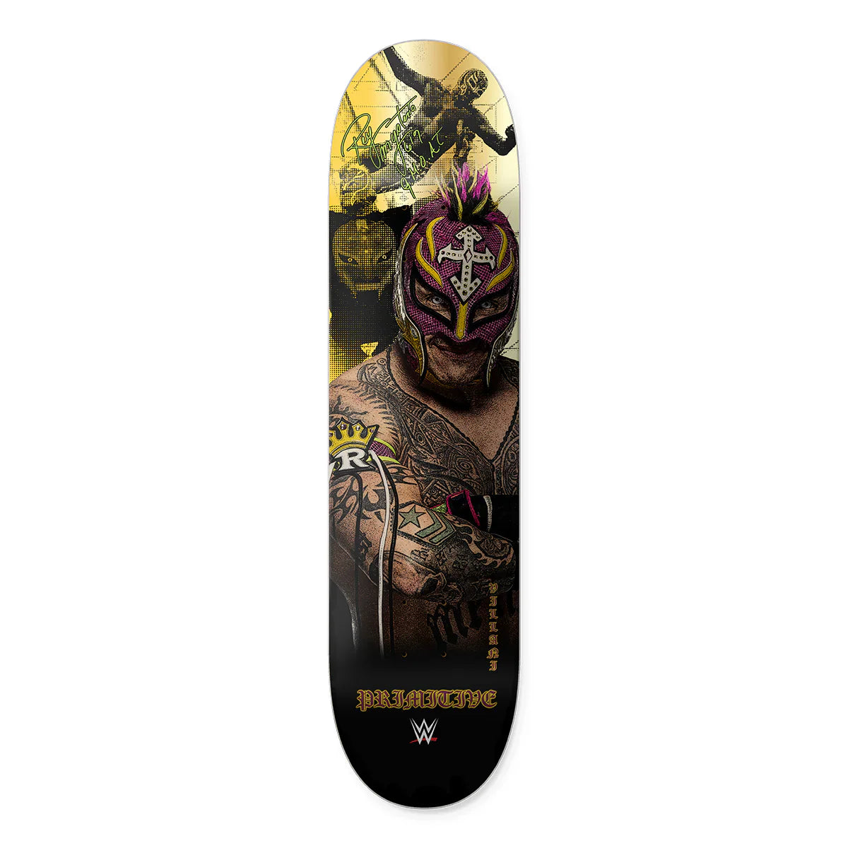 Primitive WWE Villani Mysterio Skateboard Deck - 8.5" - Bow Shock Marketplace