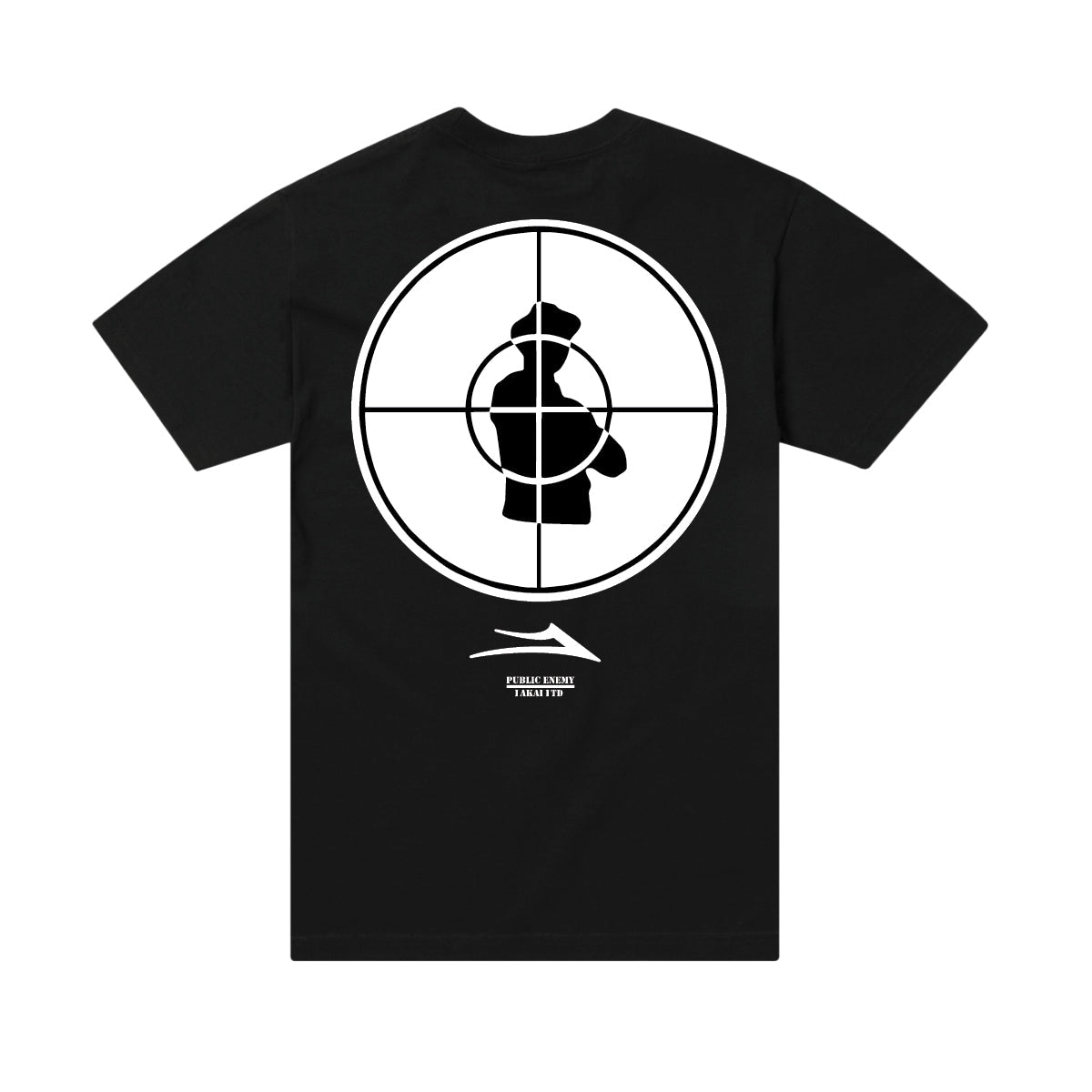 Lakai Public Enemy Sniper Logo SS Tee - Black - Bow Shock Marketplace