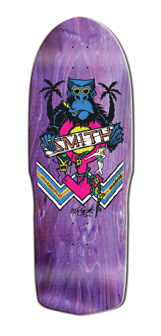 Madrid Mike Smith Ape Purple Stain Ultra LTD 10" Skateboard Deck - Bow Shock Marketplace