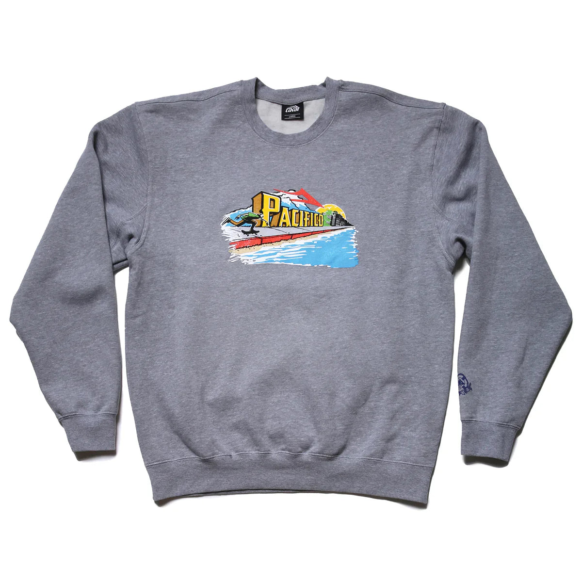 Lakai Push Crewneck Sweatshirt - Heather Grey - Bow Shock Marketplace